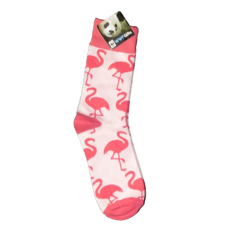 World Wildlife Fund WWF Women's Pink Flamingo Socks